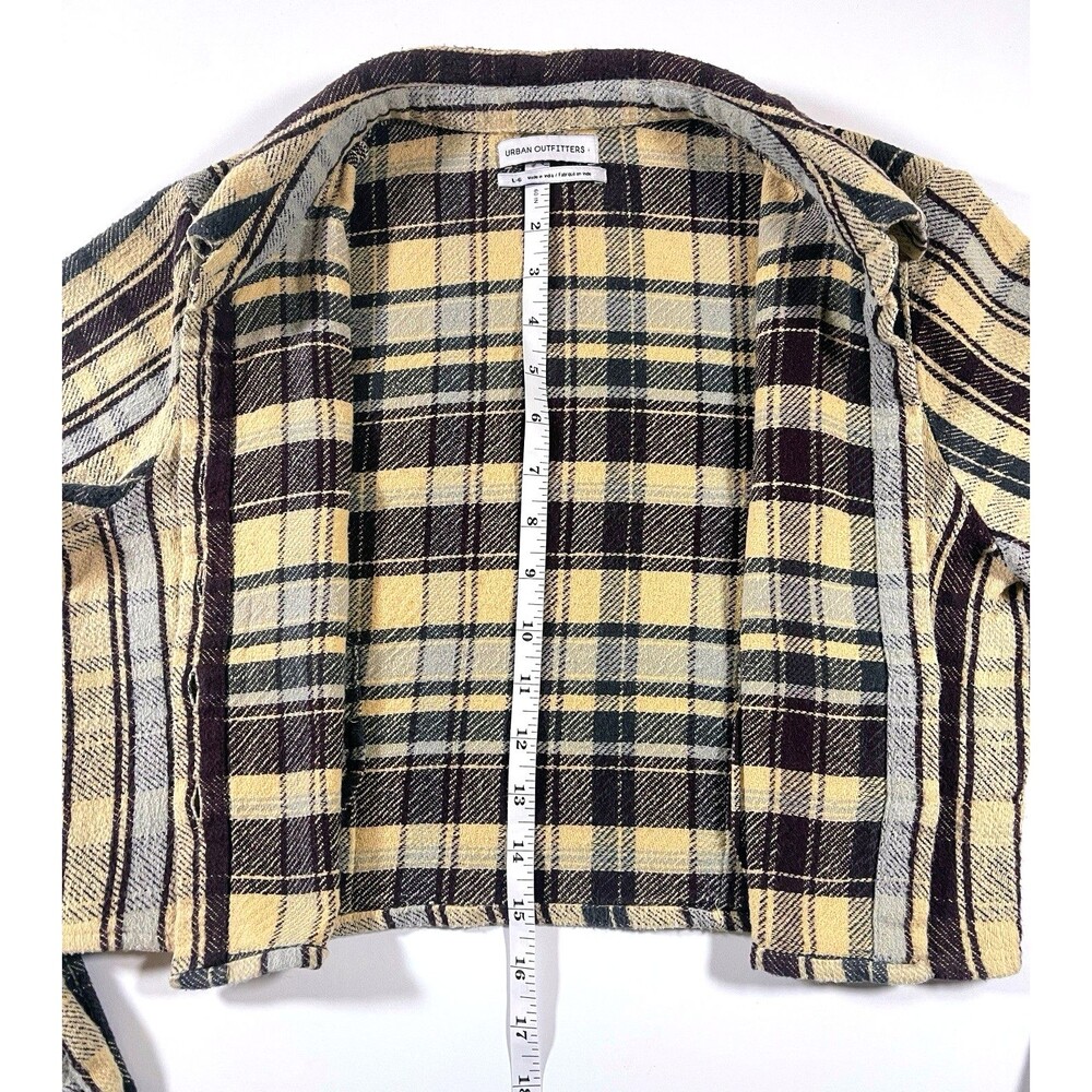Urban Outtfitters womens boho cropped stripped shrug lightweight jacket sz L - Picture 6 of 7